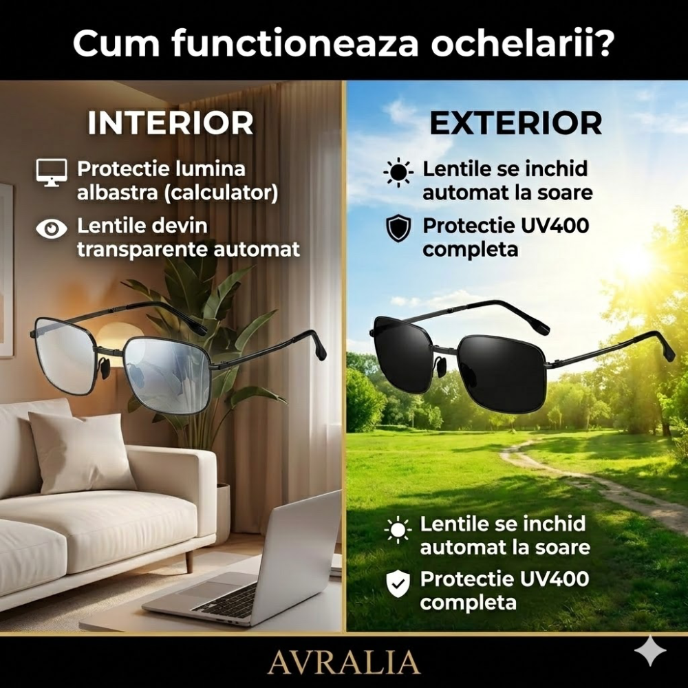 Ochelari Heliomati Bărbați Dreptunghiulari – Ramă Metalică Gun Metal