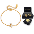 Brățară Cruce cu Cristale Zirconiu – Placată cu Aur 18K