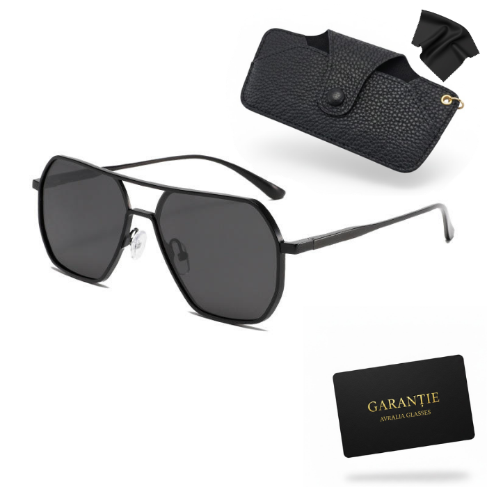 Ochelari de Soare Bărbați Aviator Hexagonal – Lentile UV400