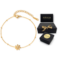 🎁 Brățară cu Margaretă și Cristal – Placată cu Aur 18K (100% off)