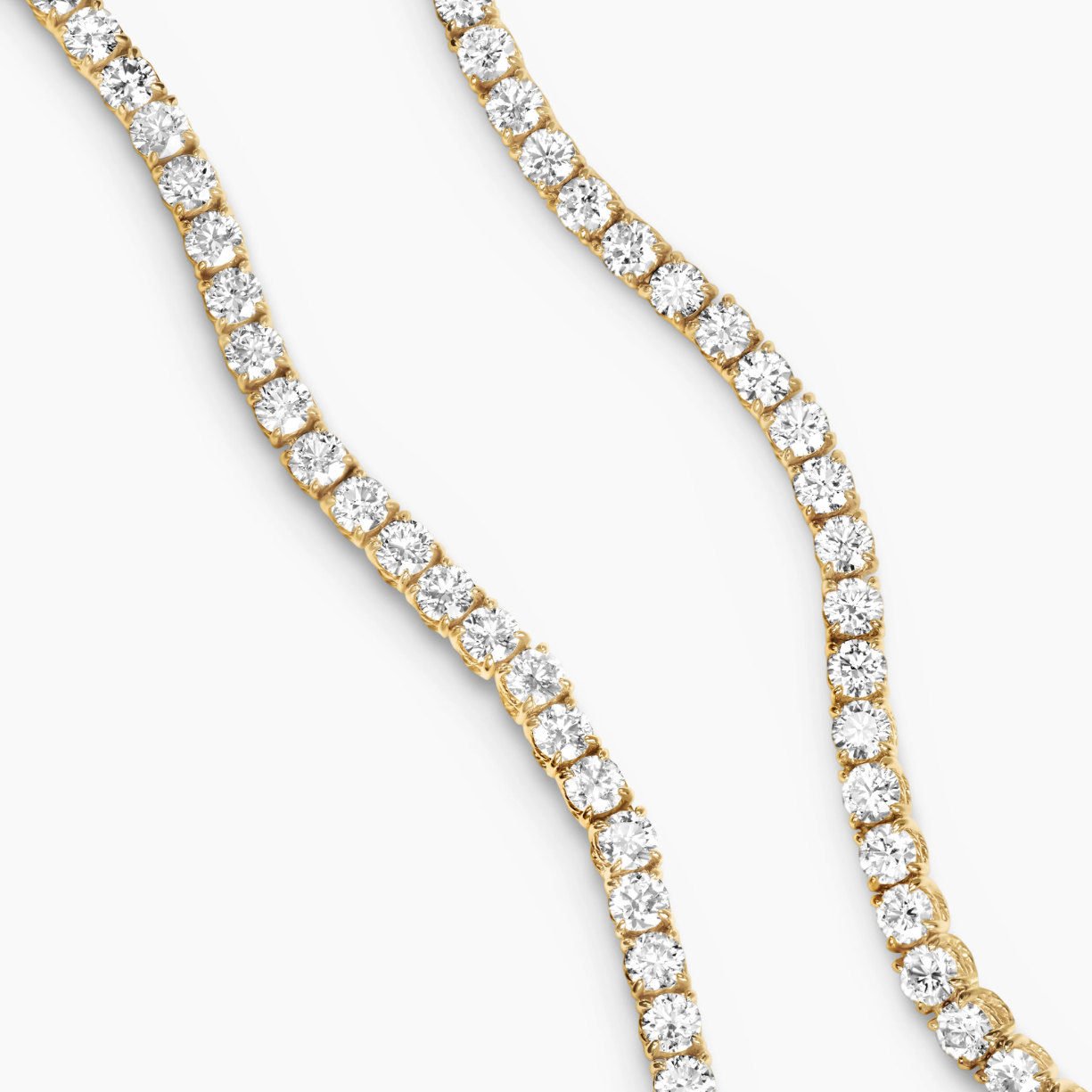 Colier Tennis Placat cu Aur 18K si Cristale Zirconiu