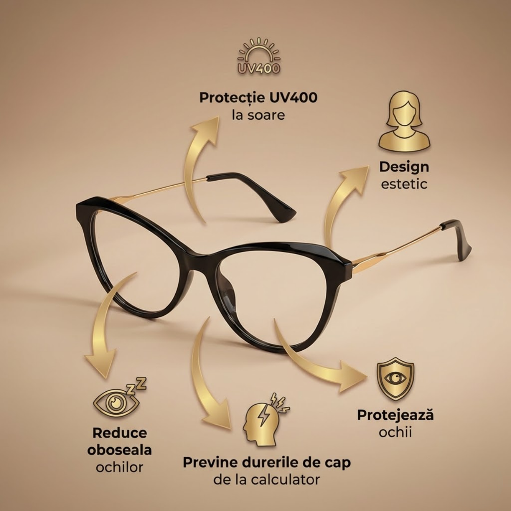 Rame Ochelari Protectie Calculator Stil Cat Eye - Femei