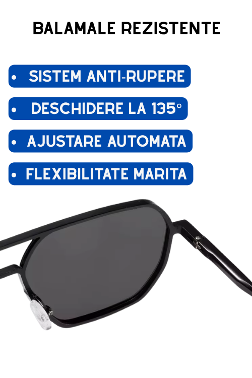 Ochelari de Soare Bărbați Aviator Hexagonal – Lentile UV400