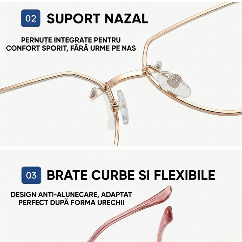 Rame Ochelari Rose Gold - Frameless pentru Femei