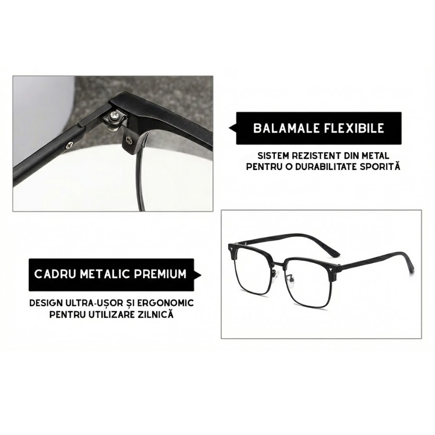 Ochelari Heliomati Bărbați Browline – Lentile Fotocromice