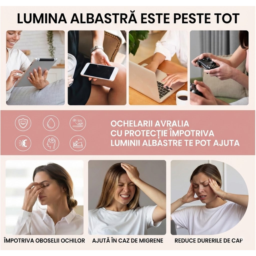 Rame Ochelari Rose Gold - Frameless pentru Femei