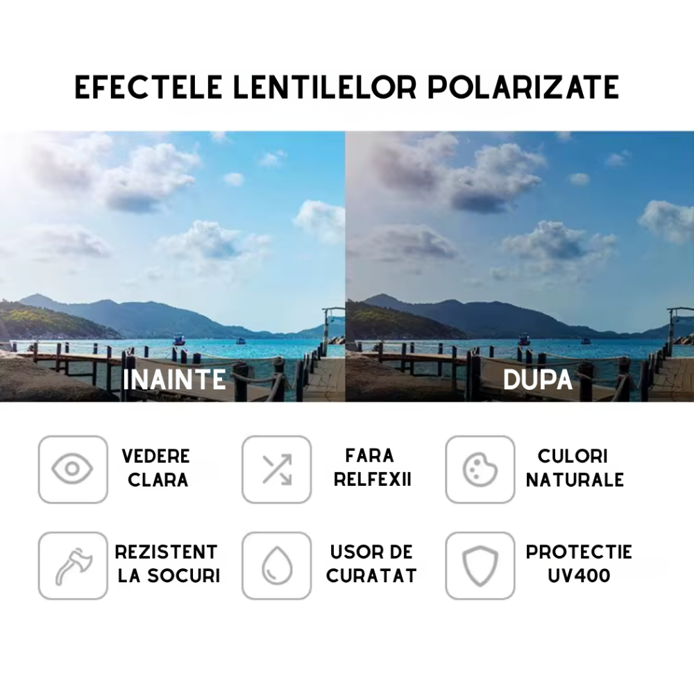 Ochelari Heliomati Damă Rotunzi Retro – Ramă Negru și Auriu