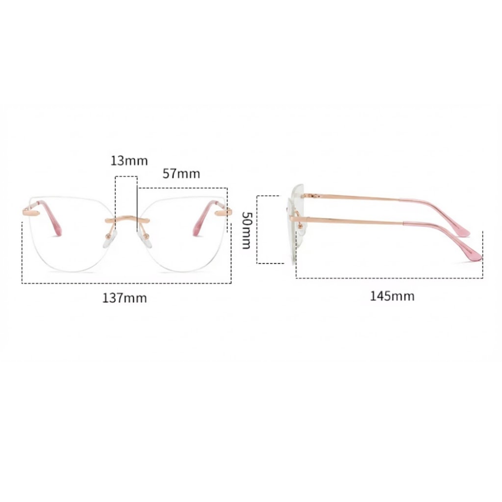 Rame Ochelari Rose Gold - Frameless pentru Femei