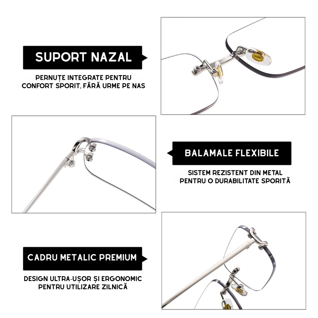 Ochelari Heliomati Frameless Auriu - Barbati