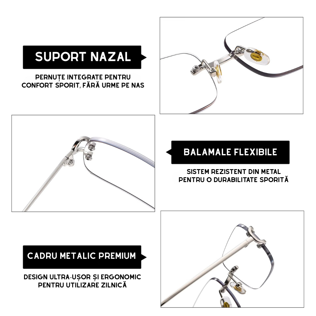 Ochelari Heliomati Frameless Auriu - Barbati