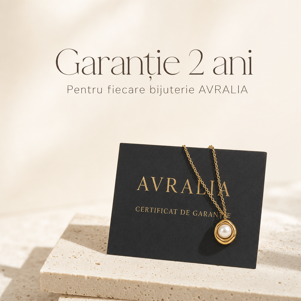 Cadou Sora - Lănțișor cu perlă placat cu aur 18K AVRALIA