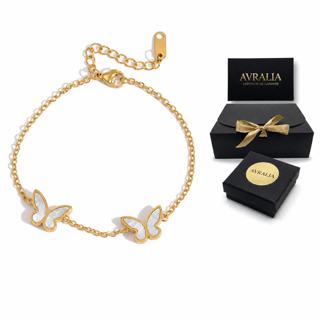 Brățară cu fluturași placată cu aur 18K AVRALIA