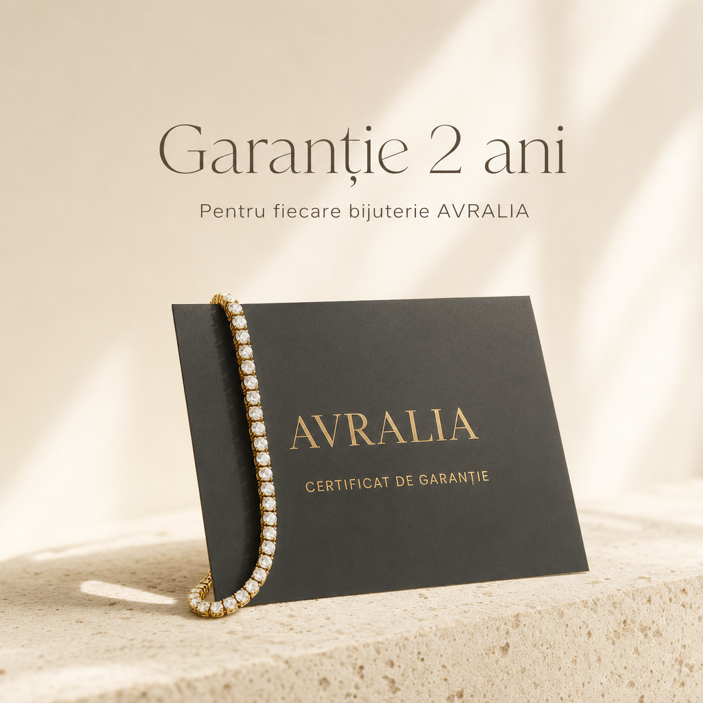 Brățară tennis placată cu aur 18K AVRALIA
