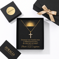 Cadou Religios - Lănțișor cu cruce placat cu aur 18K AVRALIA